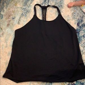 Fabletics black mesh razor back tank